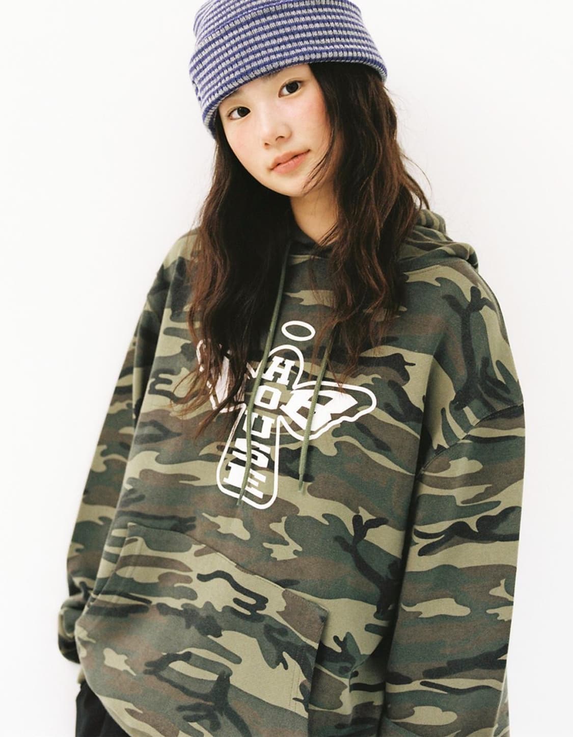 웹하우스 카모 후드티 / os 사이즈 상품이미지2