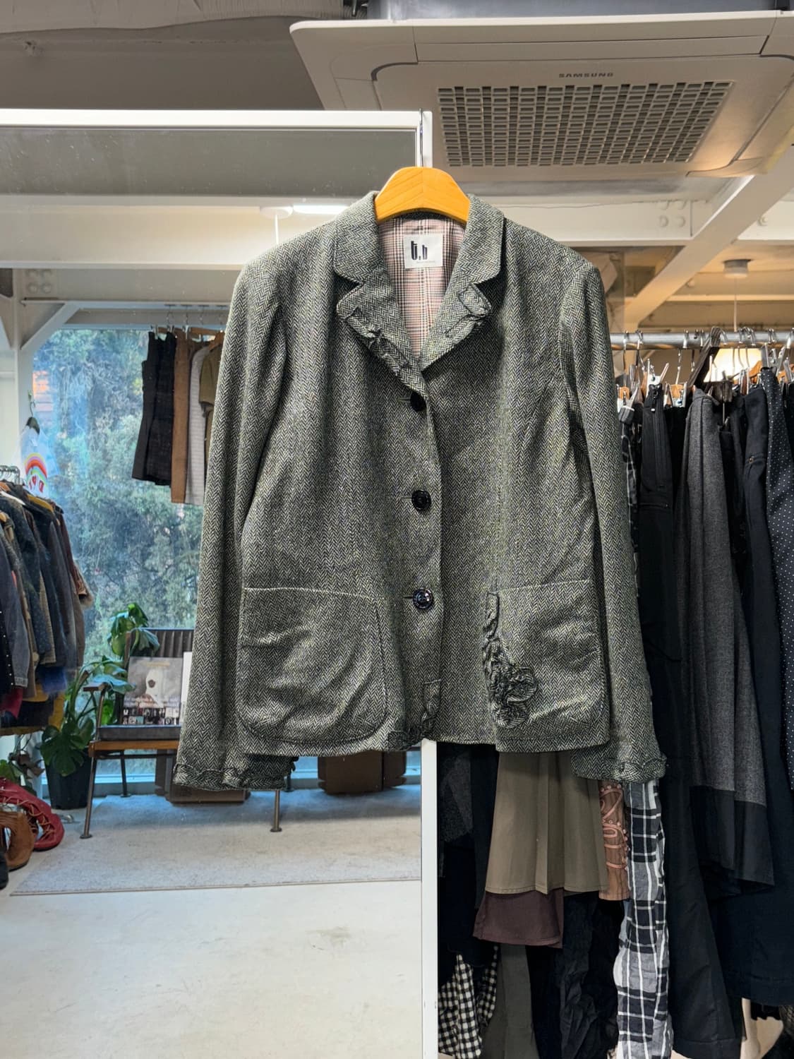 센소유니코 t.b 헤링본 프릴 울자켓 상품이미지1