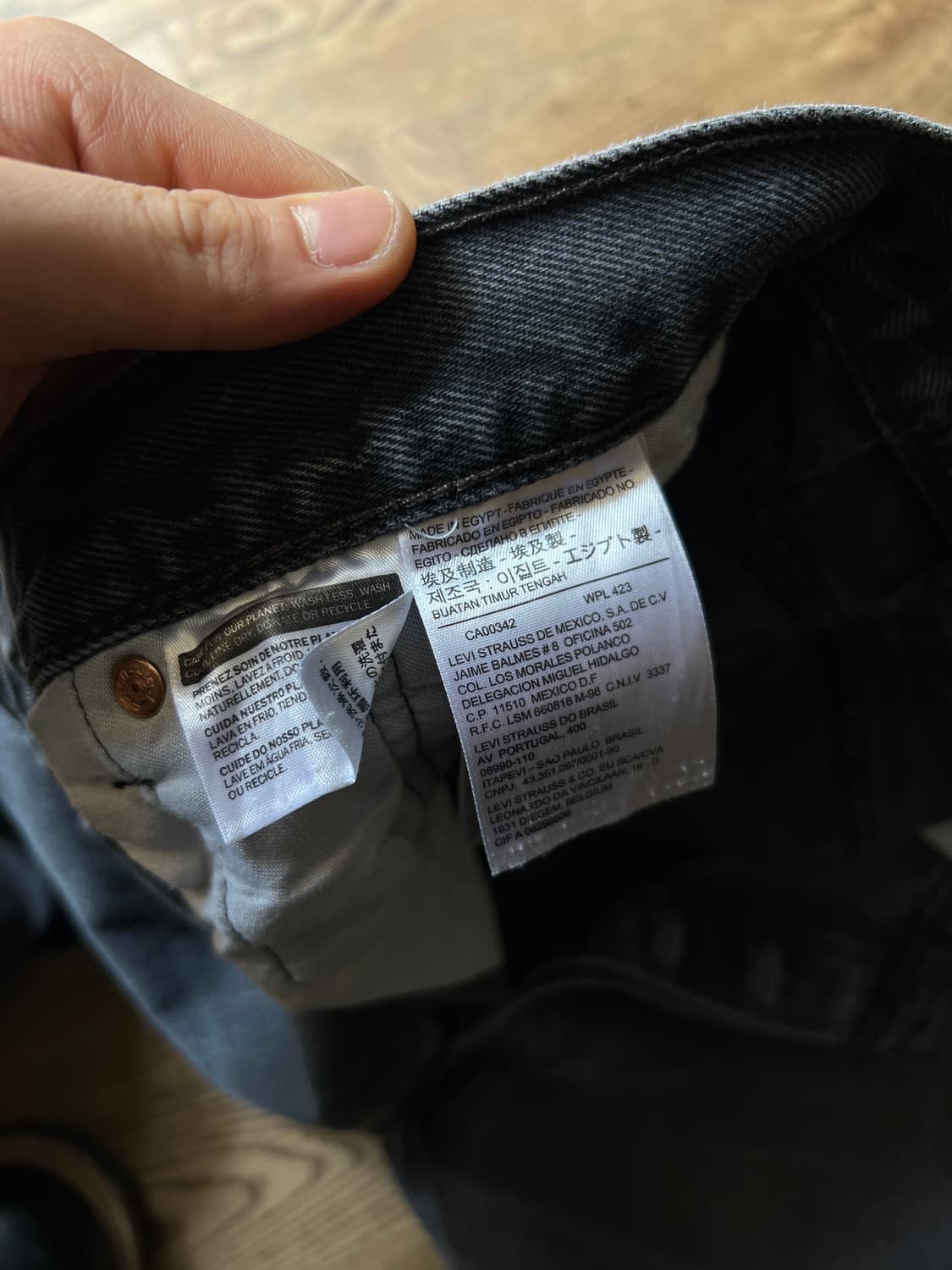 [38]리바이스 501 빈티지 워싱 스트레이트 흑청 데님 팬츠 상품이미지7