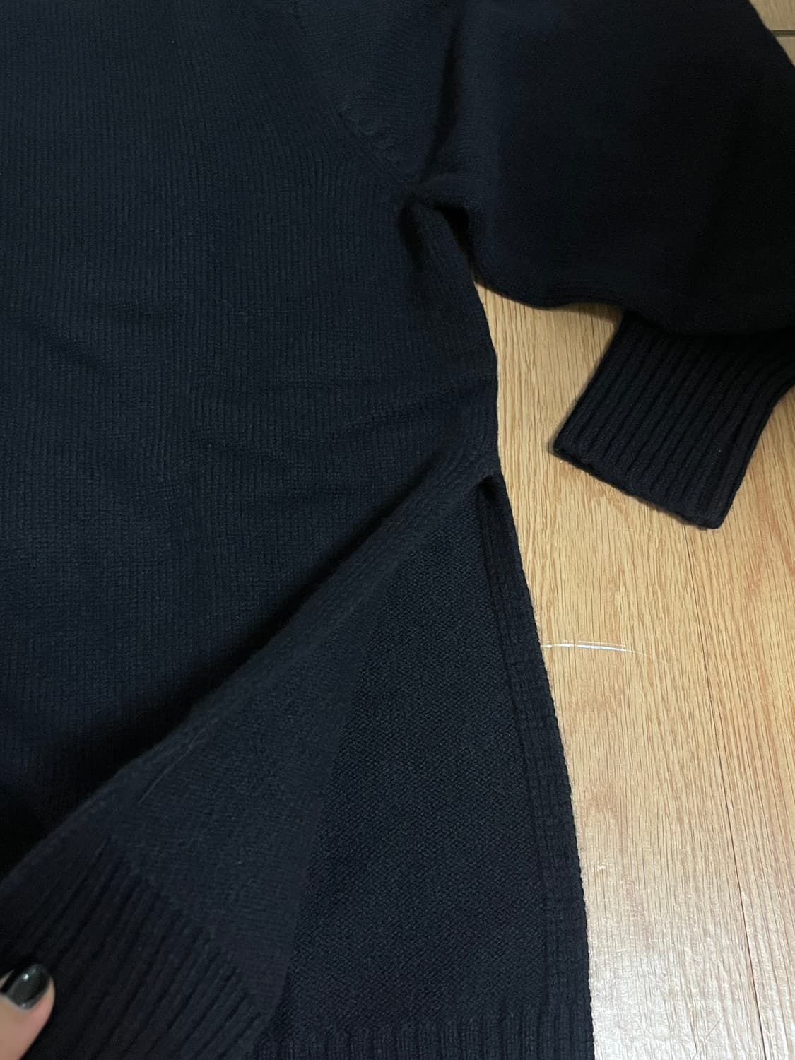 문달 니트 블랙 상품이미지3