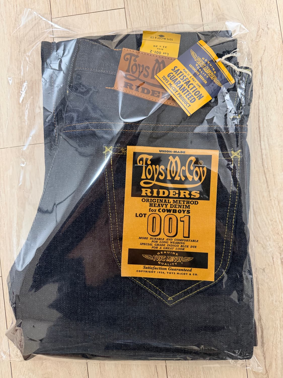 토이즈 맥코이 001z 원워시 셀비지 데님 31*34 새제품 상품이미지1