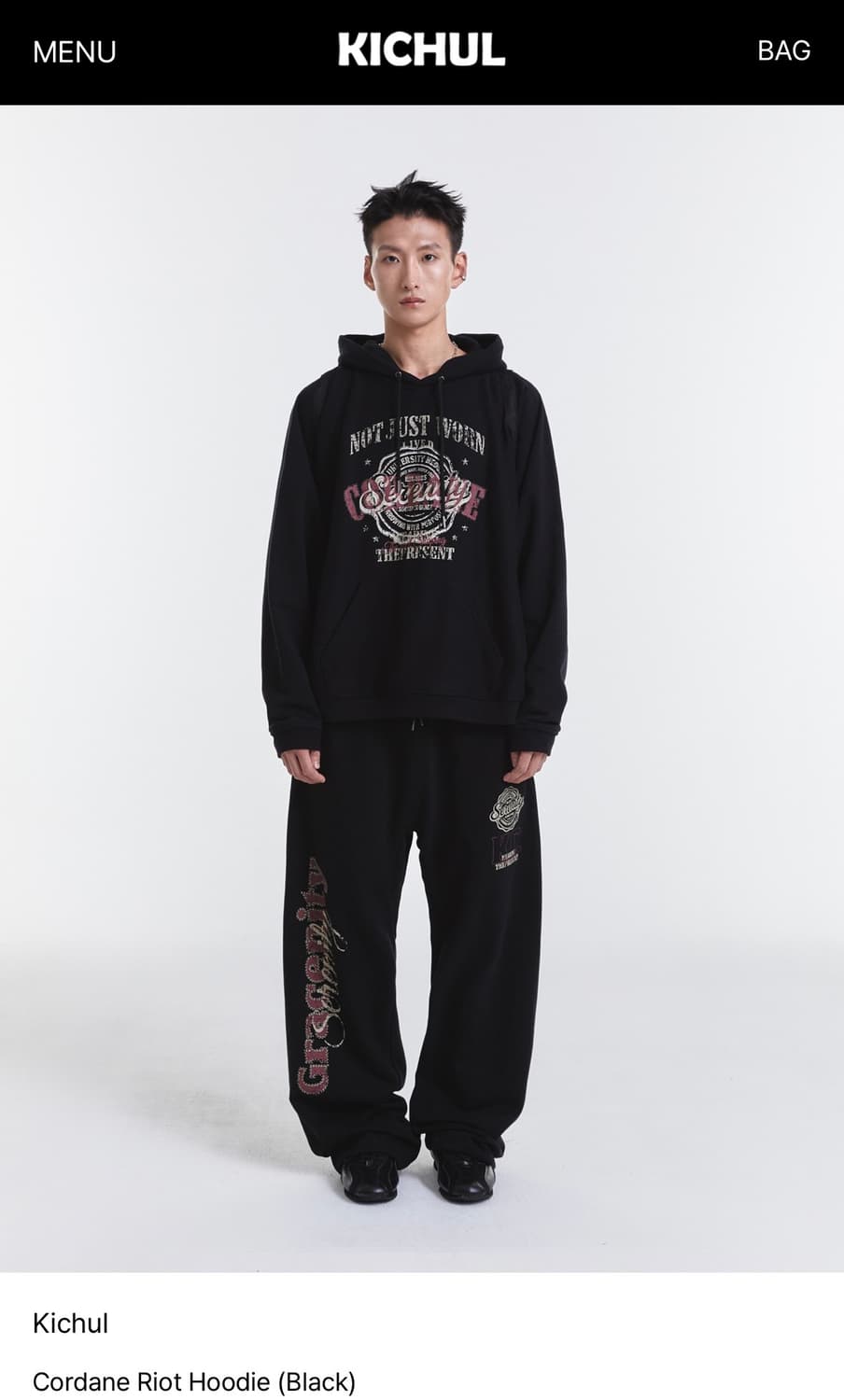 KICHUL Cordane Riot Hoodie 새상품 상품이미지1