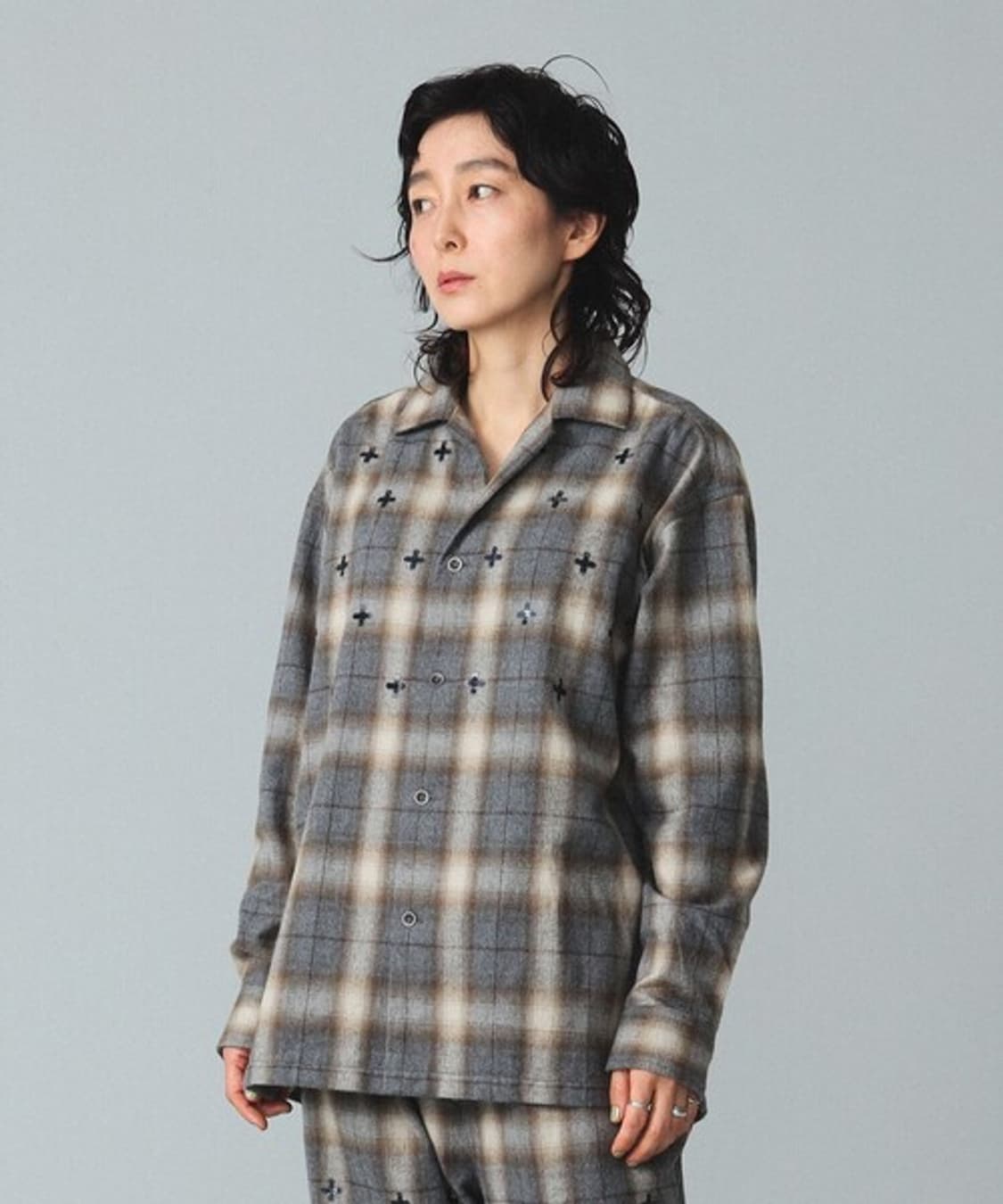 maturely Spangles Embroidery Shirt 상품이미지4