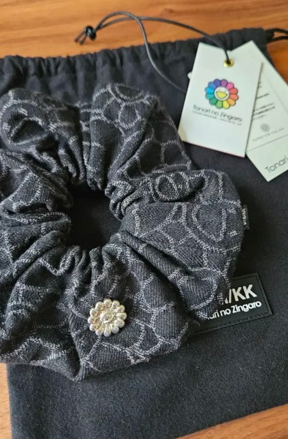 (새상품)카이카이키키 무라카미 데님 스크런치 블랙 일본 정품 미사용 상품이미지2