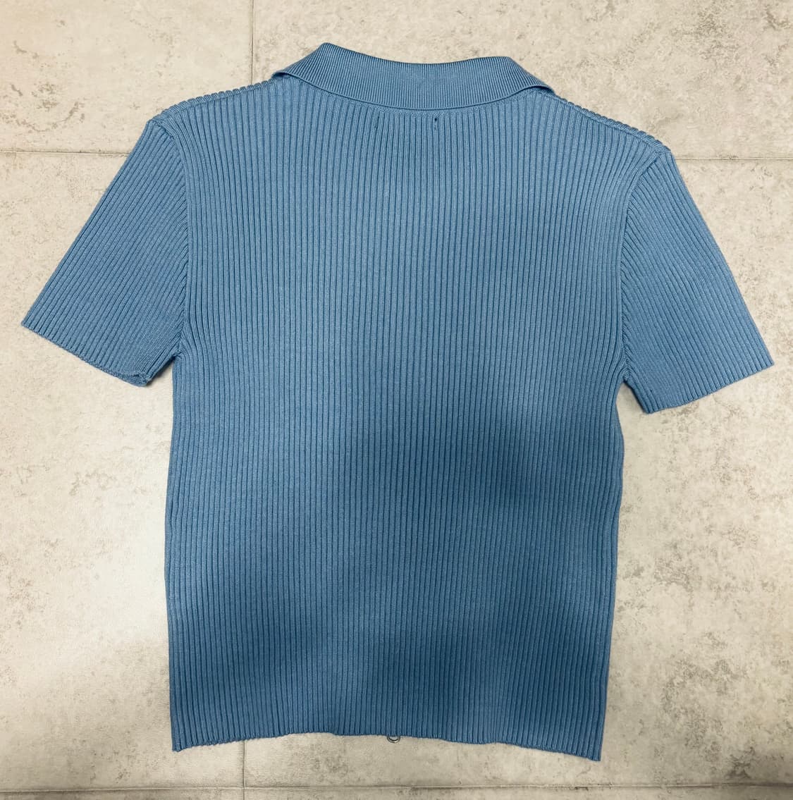 버커루 골지 집업 반팔 가디건 상품이미지3