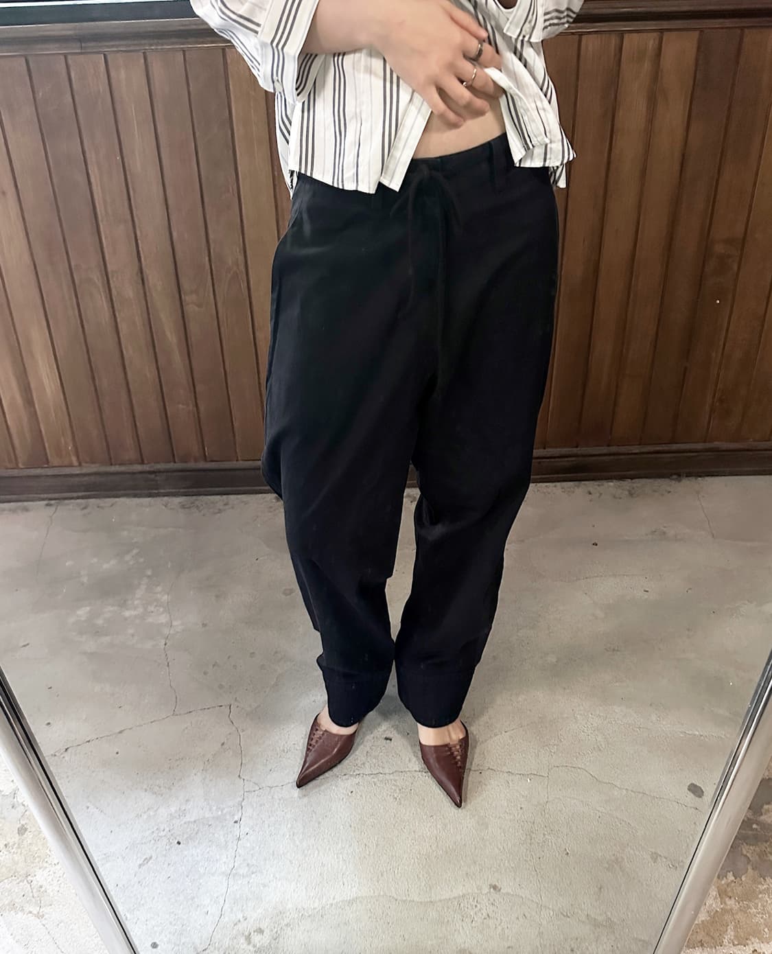 Y'S cotton cropped pants 상품이미지4