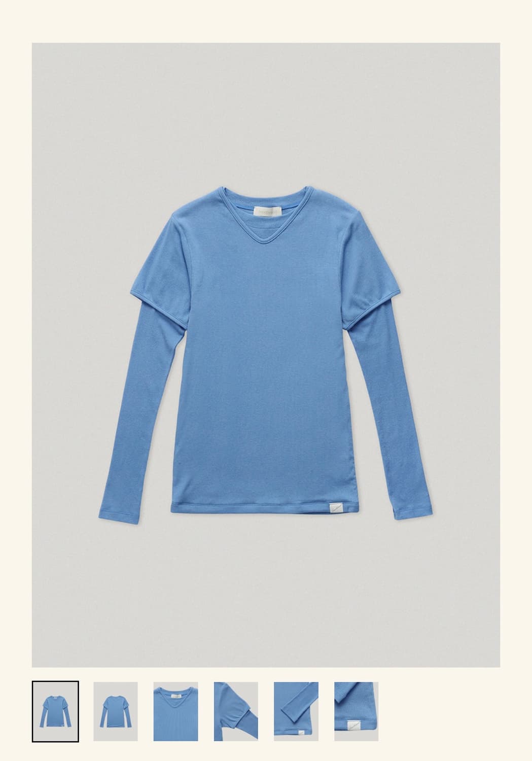 스무드무드 bobo layered tee fresh blue 상품이미지1