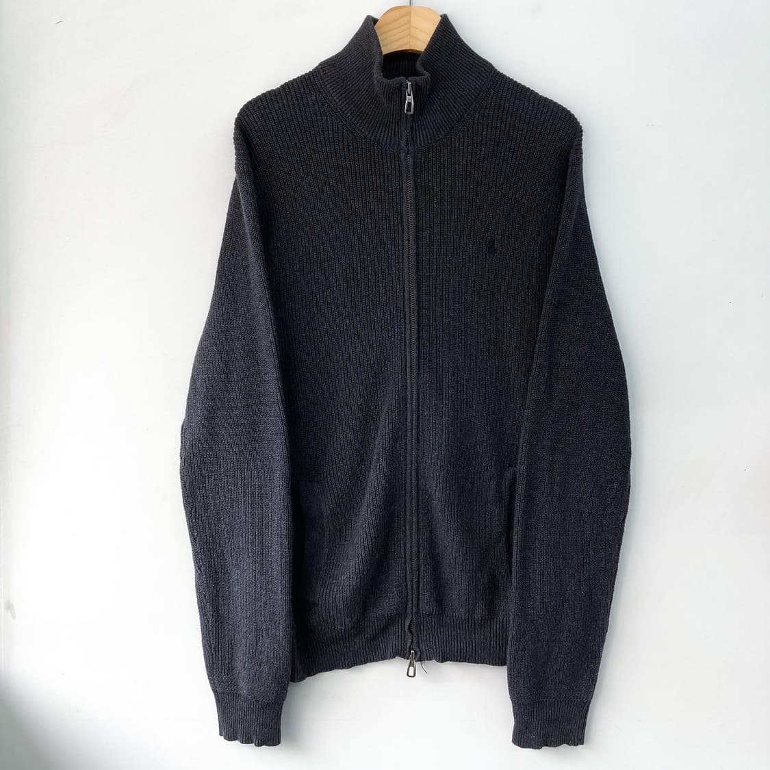 폴로 랄프로렌 신형 포니 챠콜 투웨이 니트 집업 상품이미지3