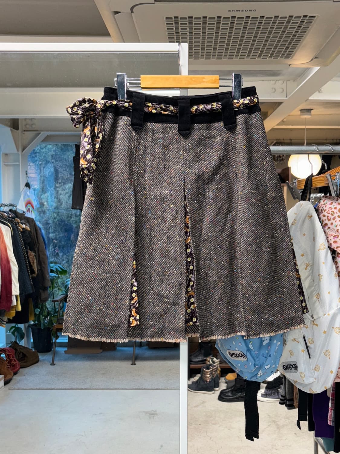 Power plant 벨티드 울 스커트 상품이미지1