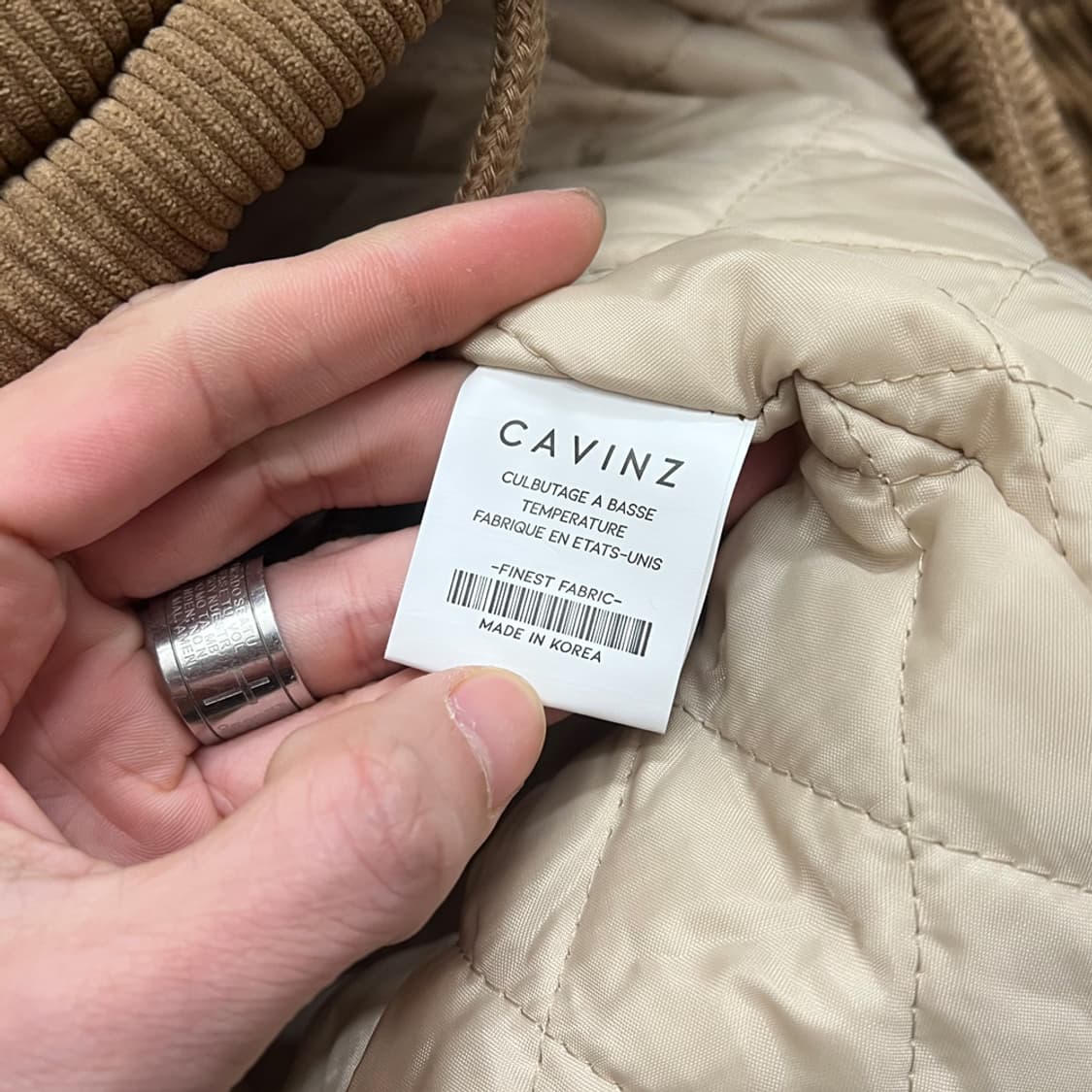 VTG Cavinz 패브릭 코듀로이 자켓 M급 상품이미지4