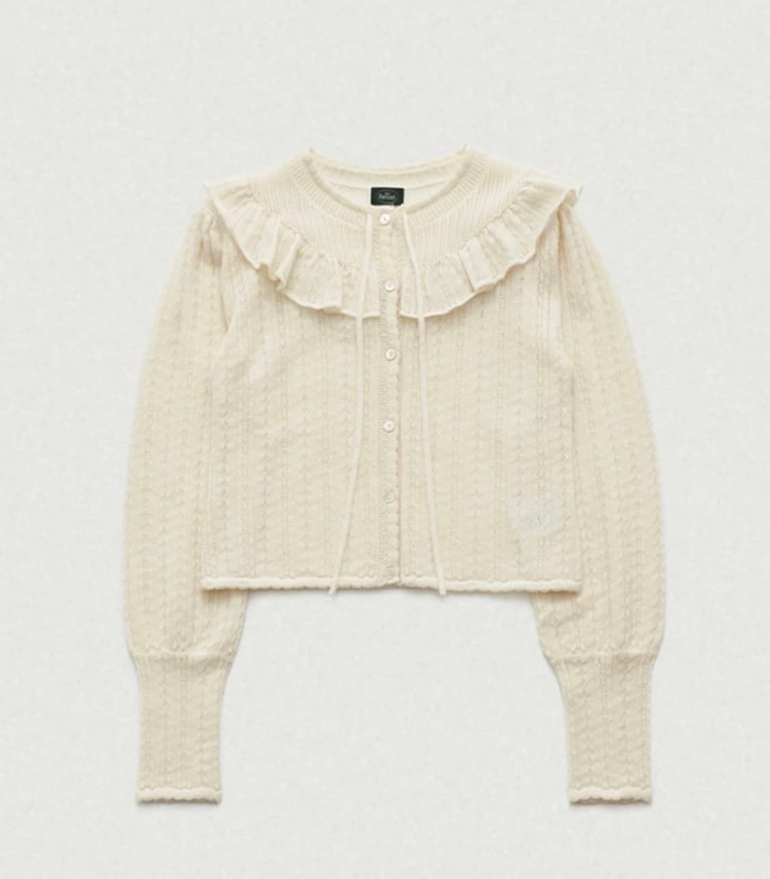 [미착]더바넷 Finni Pointelle Knit Cardi_ivory 상품이미지3