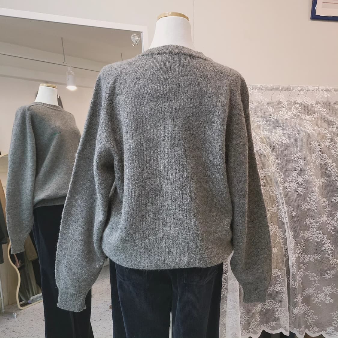 Polo country 멜란지그레이 울100 니트 상품이미지9