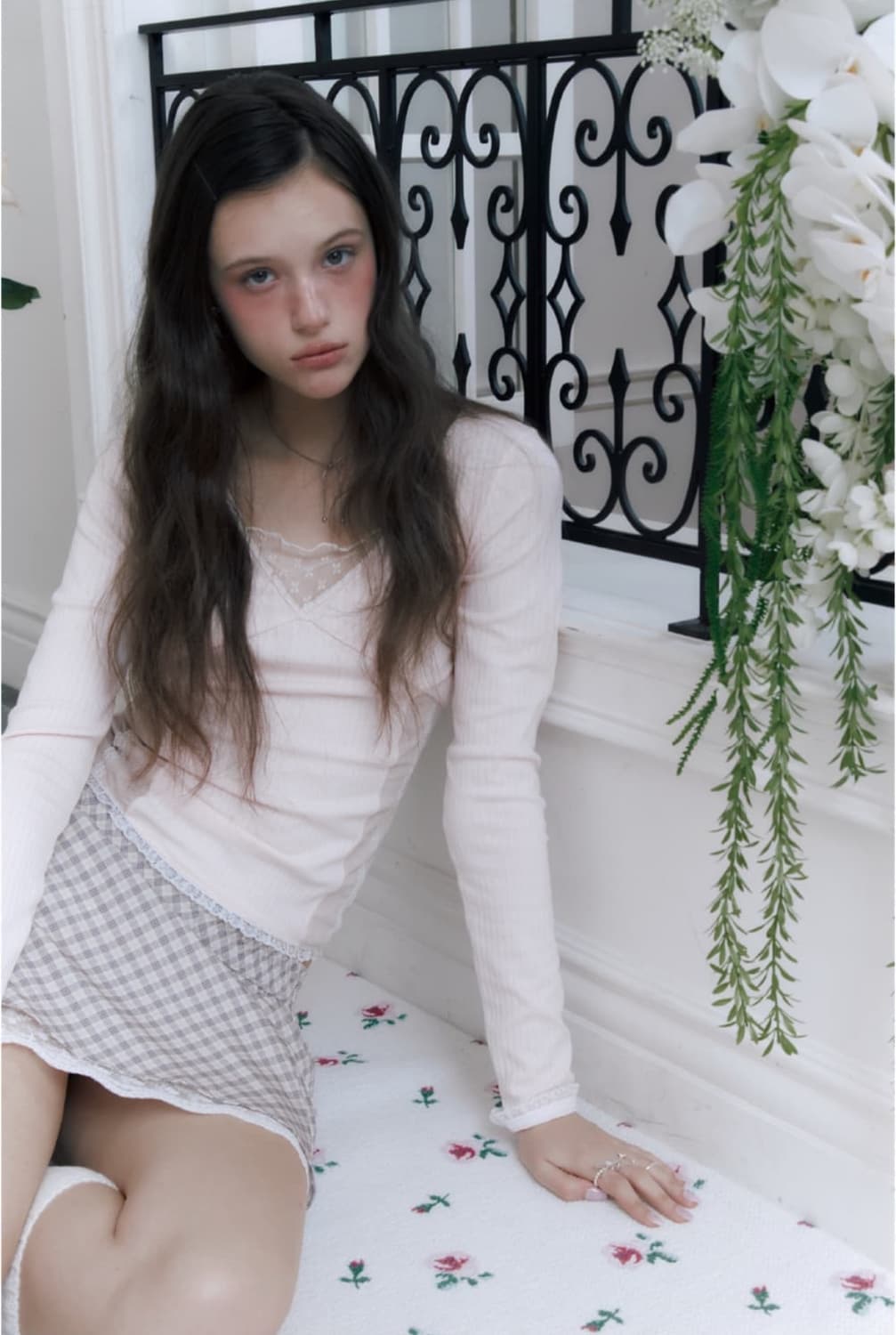 민네 minnne sally v neck top pink 상품이미지1