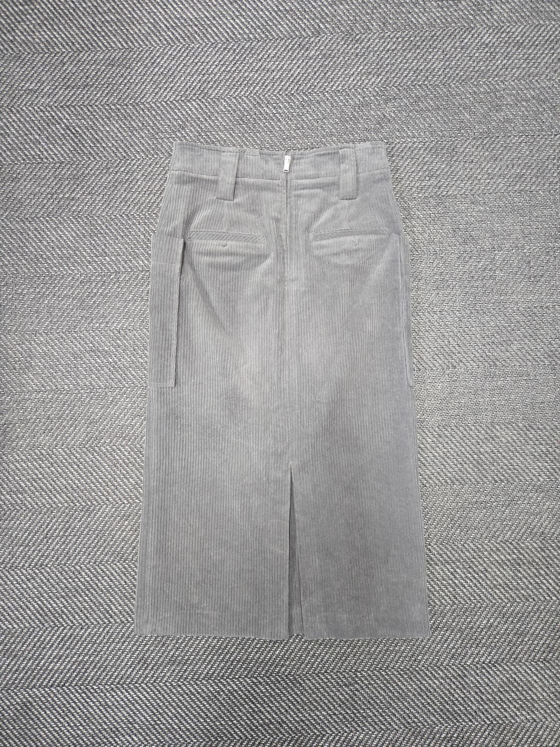 한섬 시스템 SYSTEM 코듀로이 H라인 스커트 회색 상품이미지2