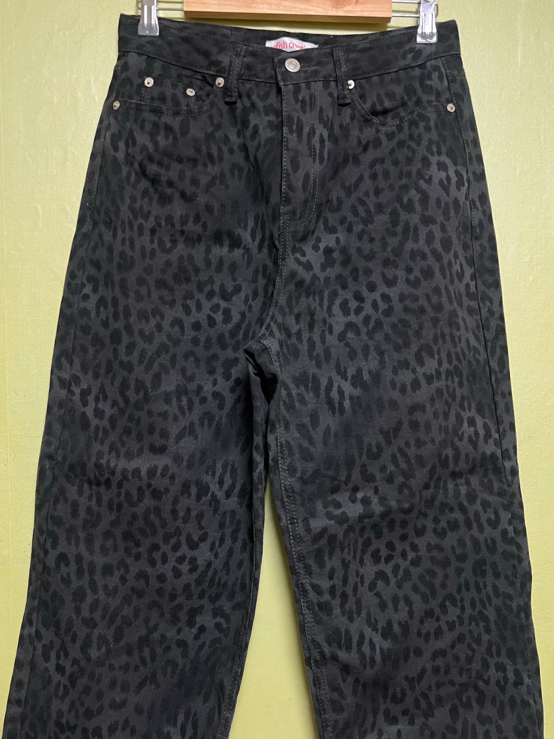 오피쉬 레오파드 팬츠 차콜 2사이즈 상품이미지1