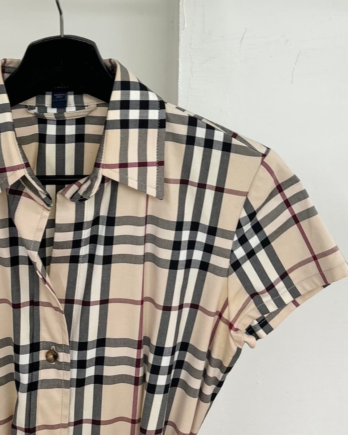 버버리 노바 체크 셔츠 반팔 원피스 상품이미지4