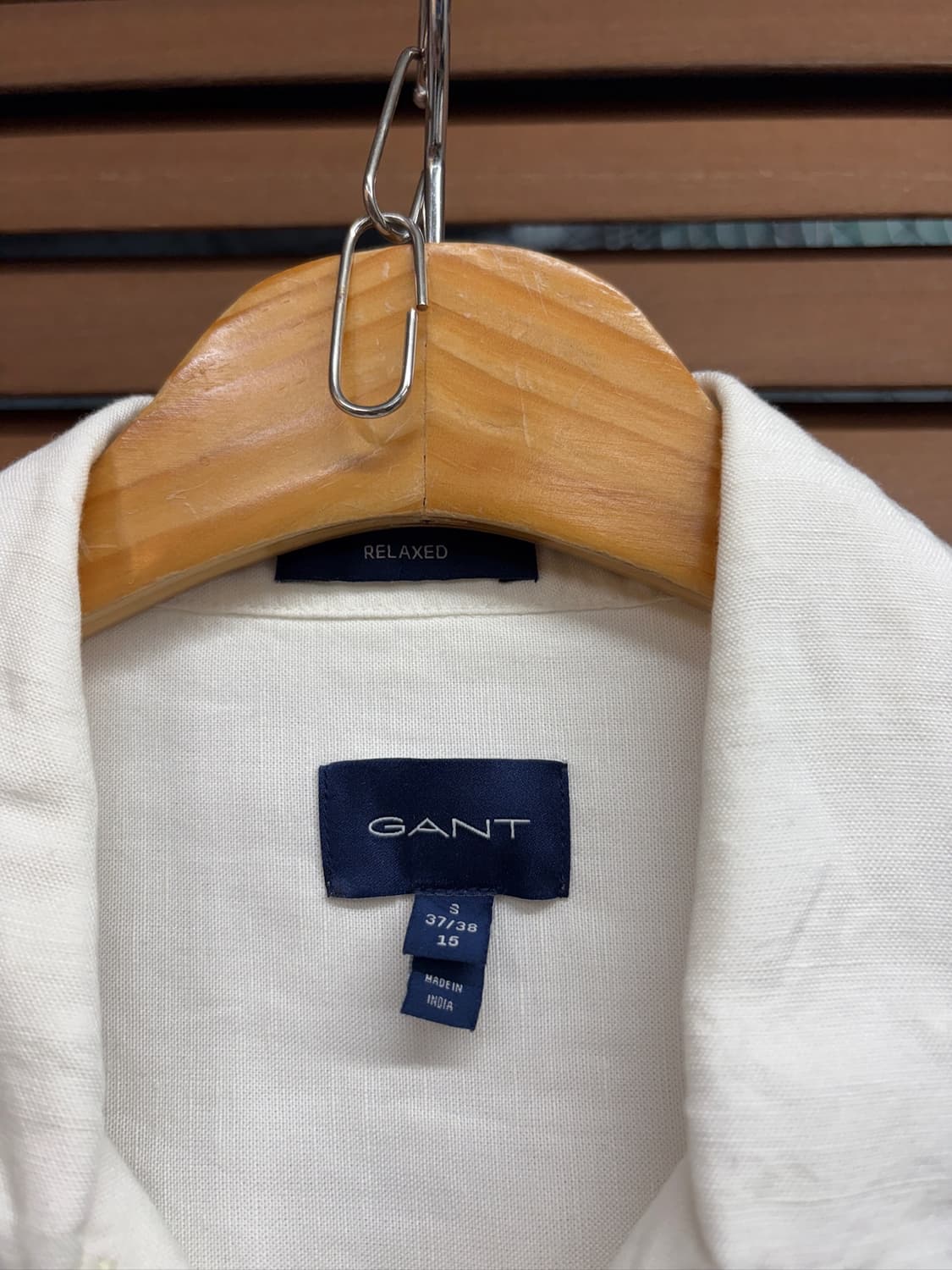 GANT 간트 화이트 오픈카라 투포켓 반팔 셔츠 상품이미지5