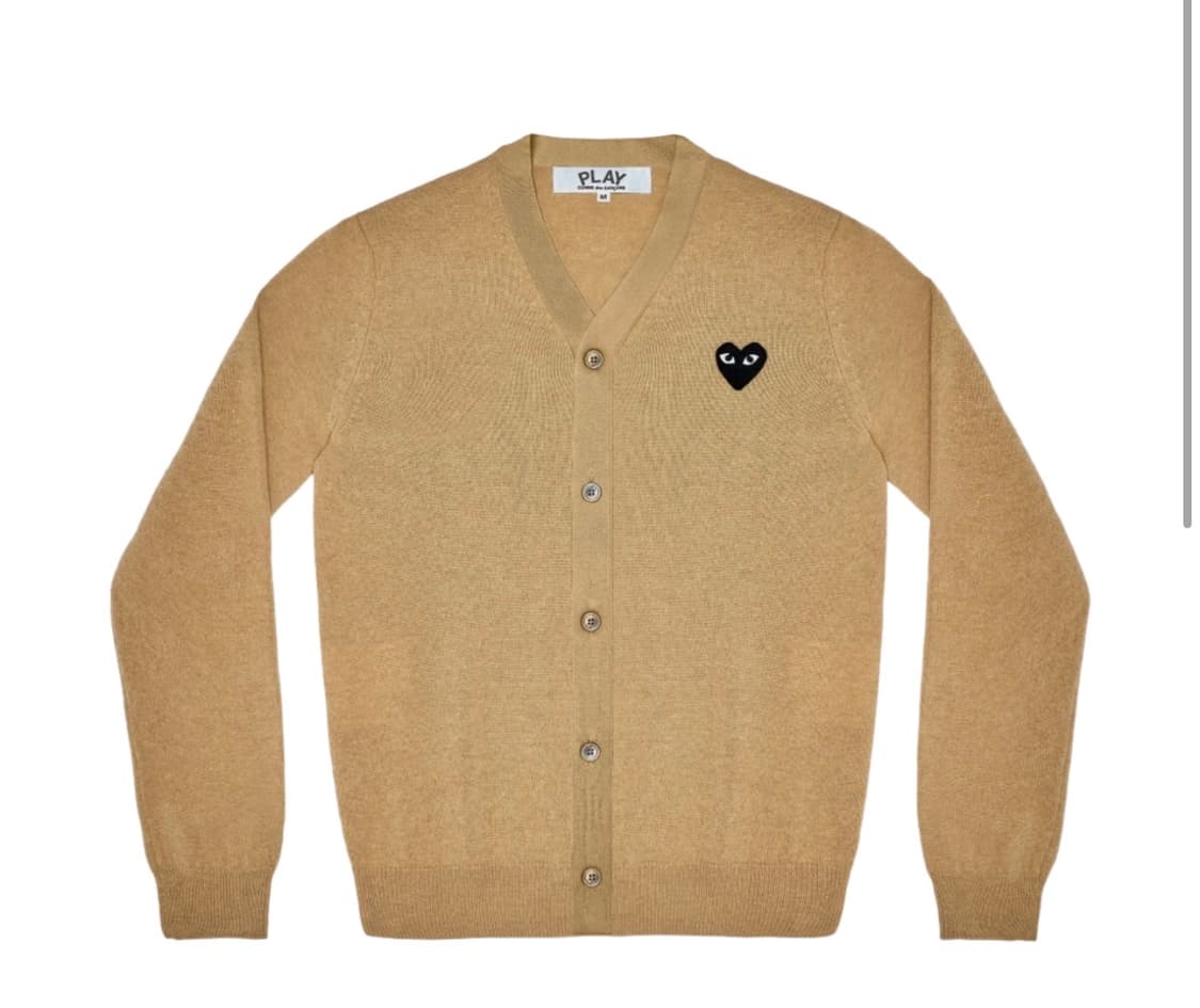 [xl] 꼼데가르송 블랙와펜 베이지 가디건 상품이미지1