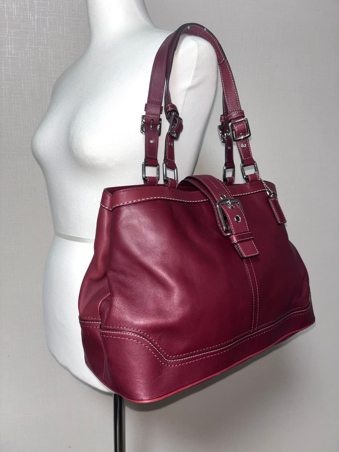 Coach vintage burgundy bag 상품이미지3