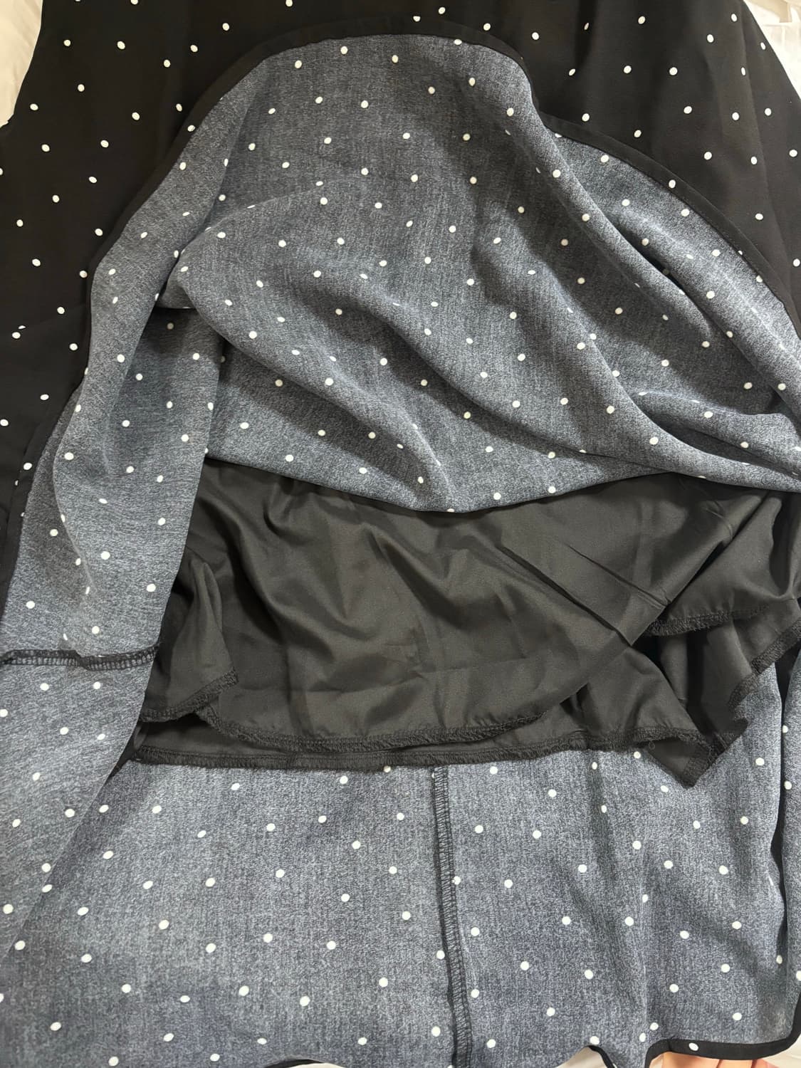 도트 나시 롱 원피스+시스루 가디건 세트 상품이미지6