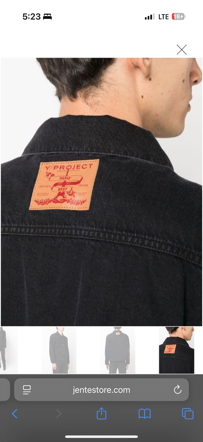 (삽니다) 와이프로젝트 와이어 데님 자켓 블랙 상품이미지6