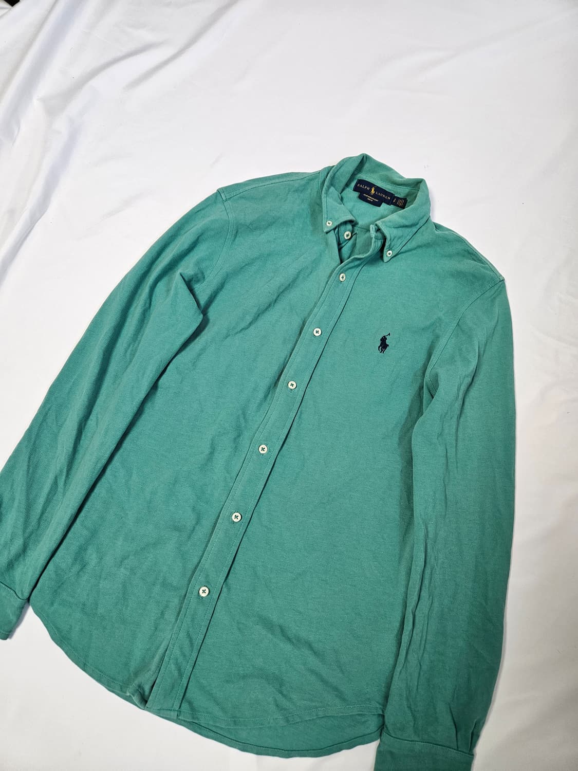 폴로 랄프로렌 신형 포니 코튼 스웻 셔츠 버튼 페더웨이트 메쉬 S 상품이미지1