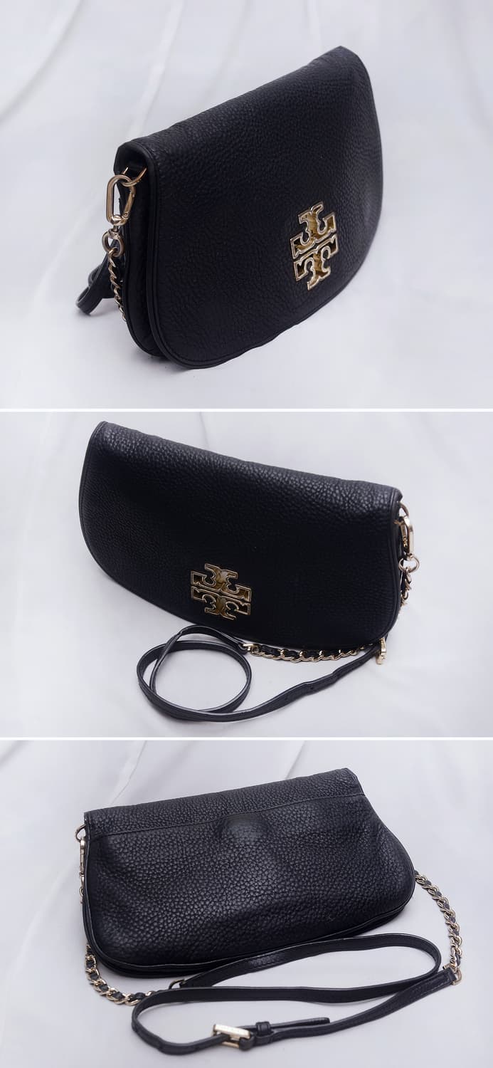 토리버치 브리튼 캐비어 엠보 레더 WOC 체인 크로스백 (클러치) 상품이미지4