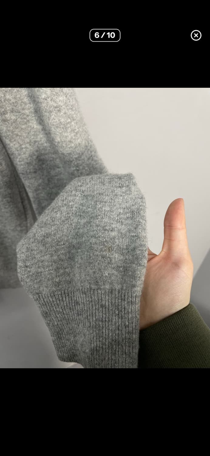 꼼데가르송 화이트 하트와펜 그레이 가디건 A3578 상품이미지6