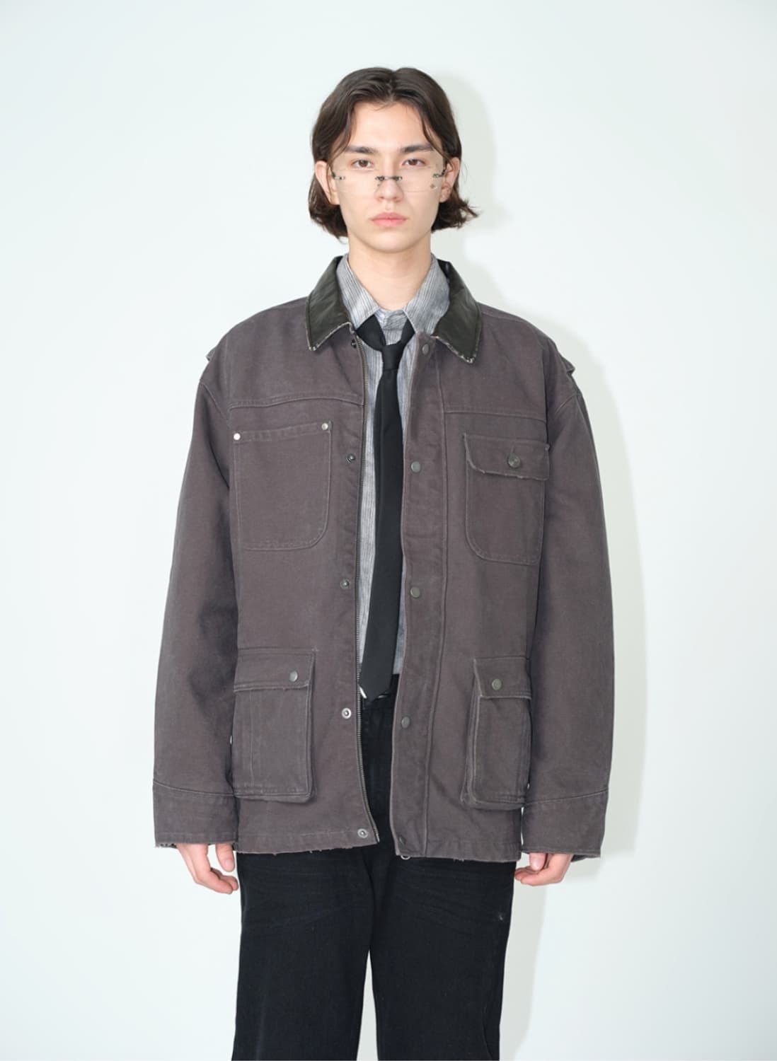 밀로아카이브 / 빈티지 카르마 워크자켓 시멘트그레이 / L 상품이미지4
