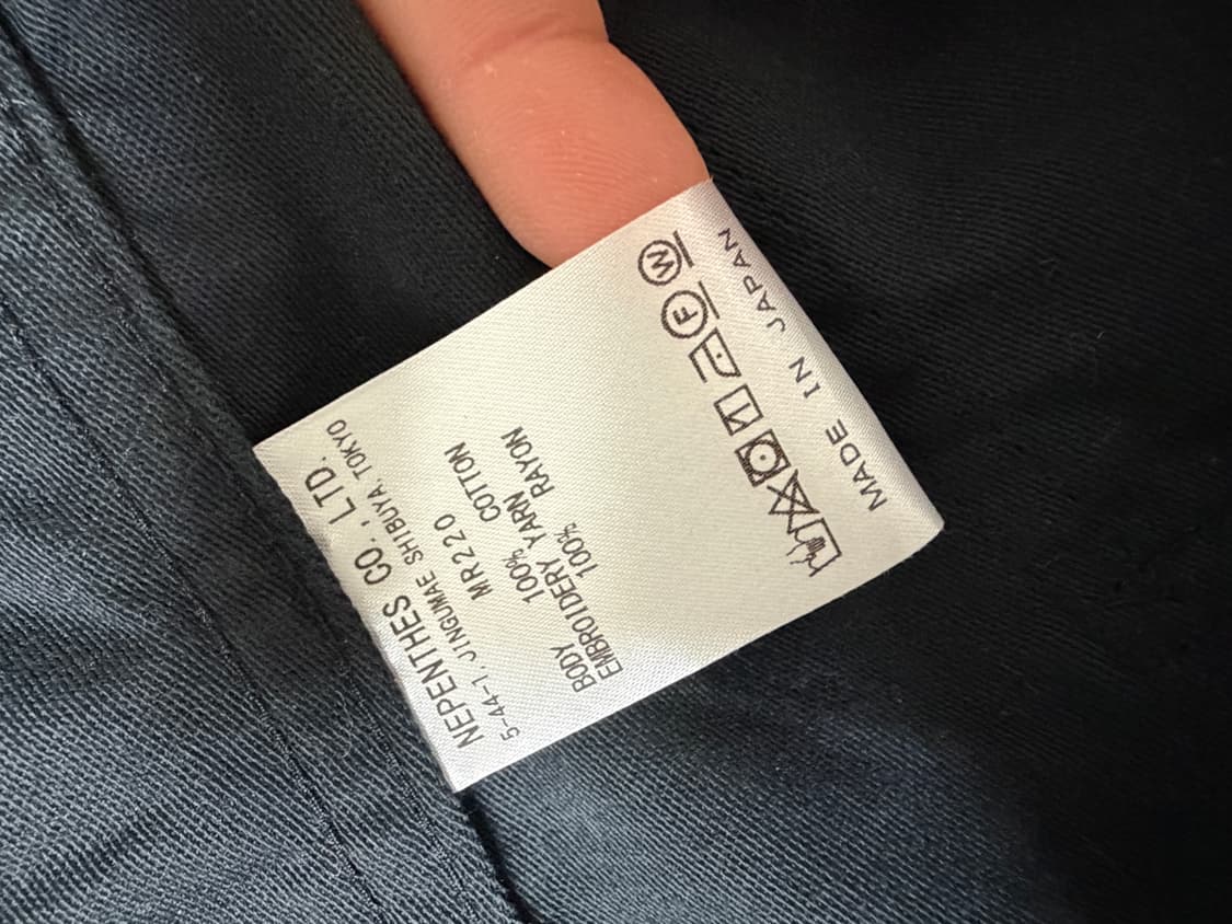 Needles 리버스 새틴 커버올 워크자켓 블랙  상품이미지4