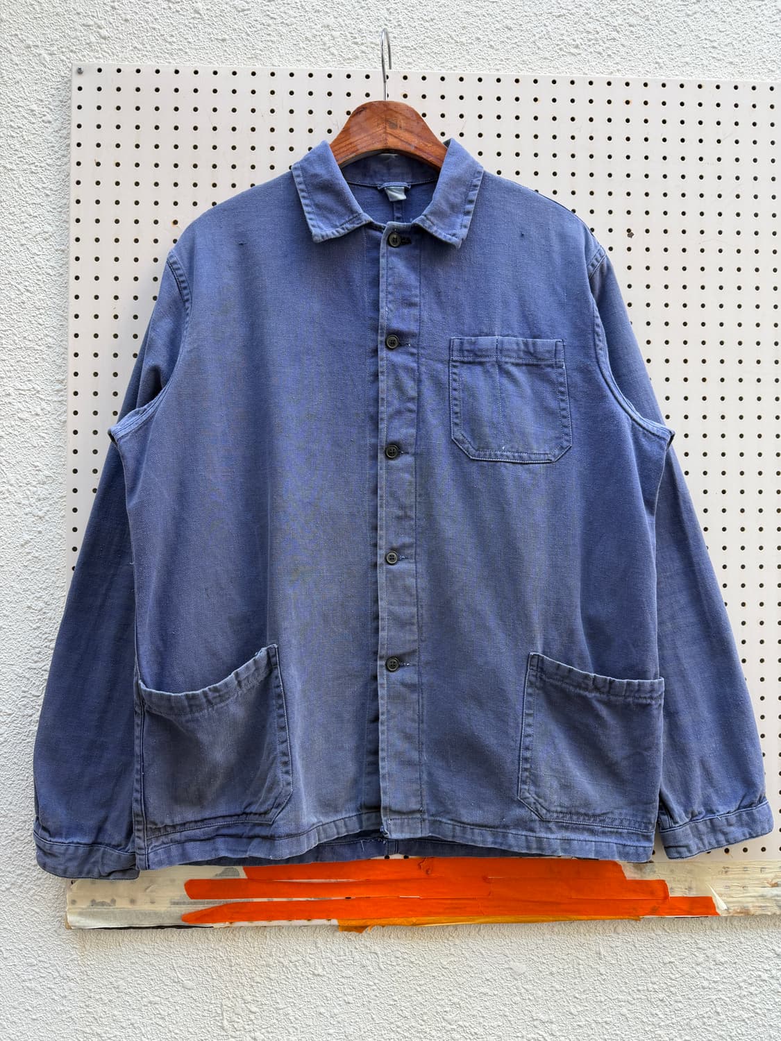 WASHED BLUE OLD VINTAGE FRENCH 프렌치워크자켓 상품이미지1