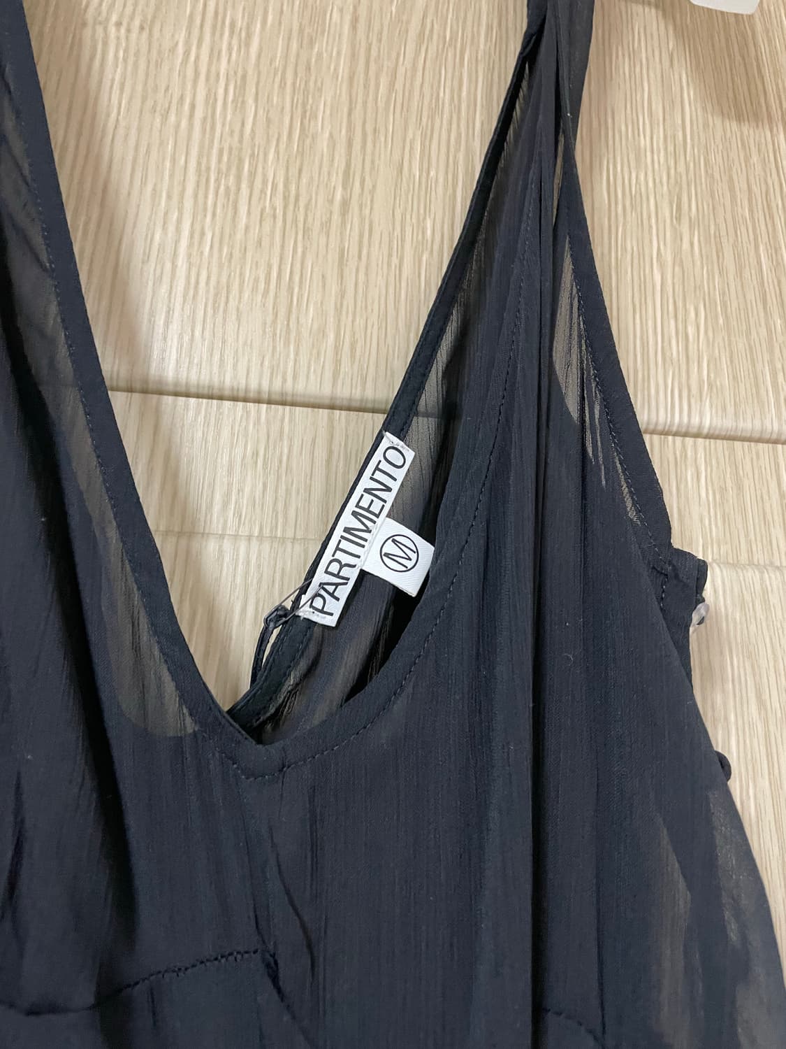 파티멘토 쉬어 레이어드 원피스 블랙 M 새상품 상품이미지3