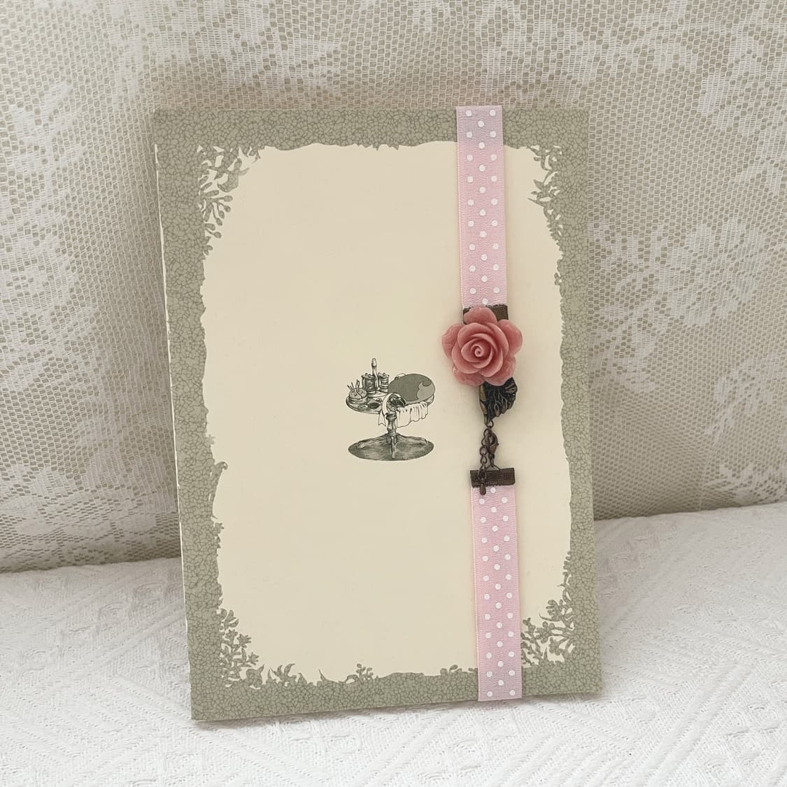 ⊰dot flower⊱ book-band 리본 꽃 북밴드 상품이미지1