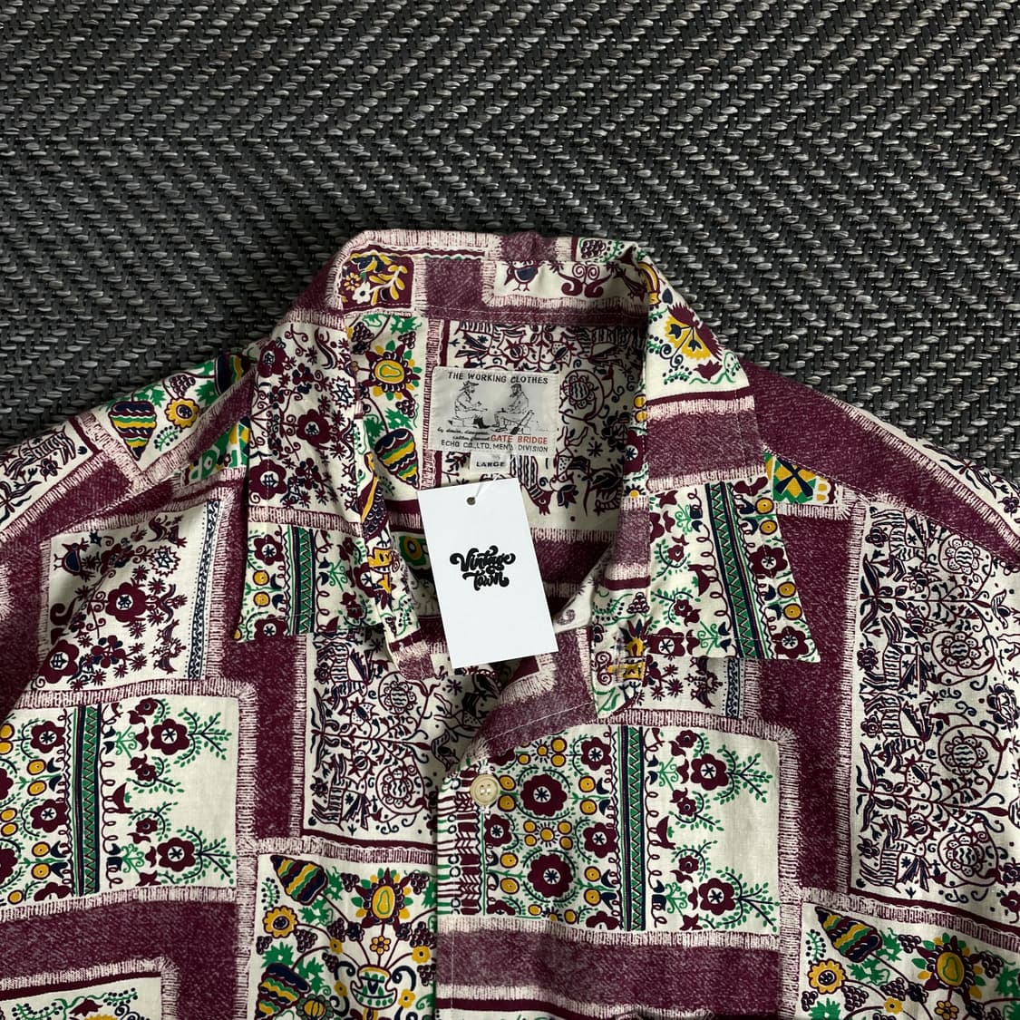 일본 빈티지 오리엔탈 패턴 디테일 셔츠o 2900 상품이미지4