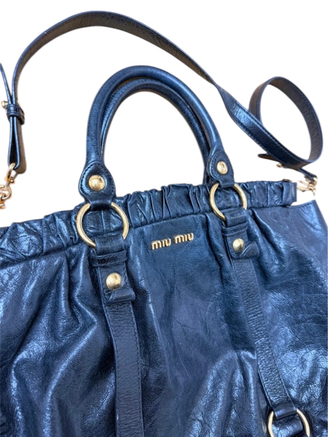 Miu miu 미우미우 양가죽 레더 투웨이 토트백 숄더백 상품이미지2