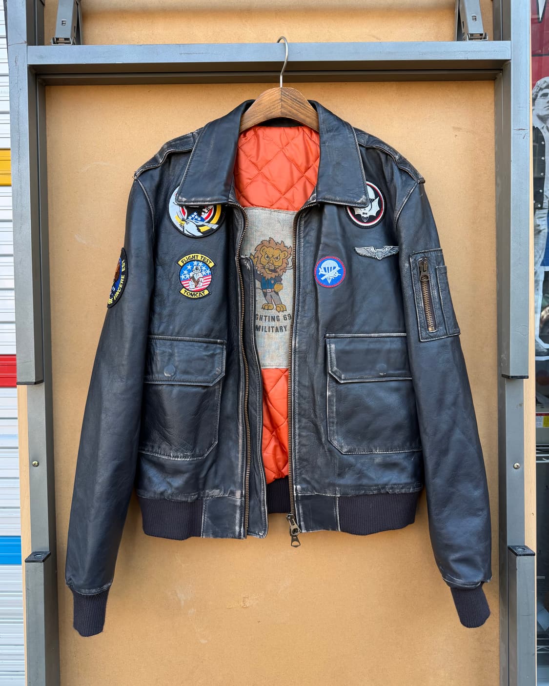 이태리 메이드 레더 플라이트 자켓 상품이미지1