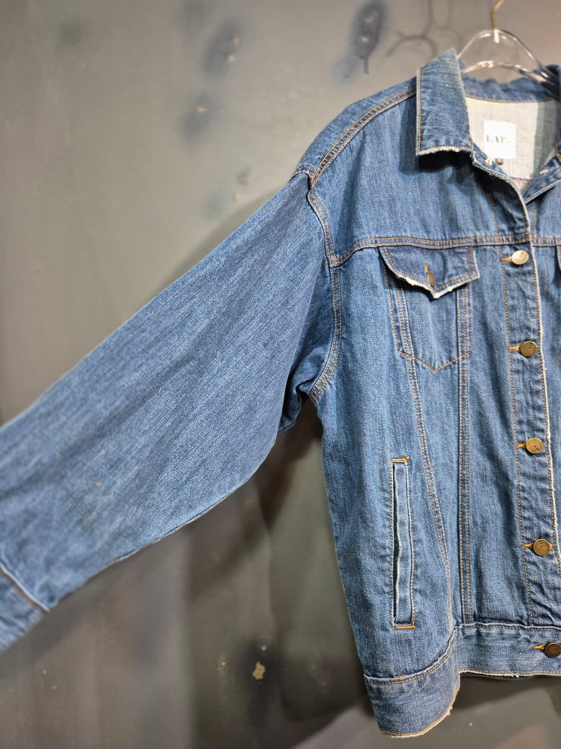 LAP 장미 프린트 데님 청자켓 F 상품이미지4