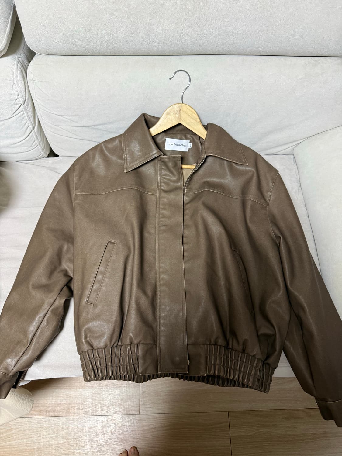 The frankie shop brown leather jacket 상품이미지1