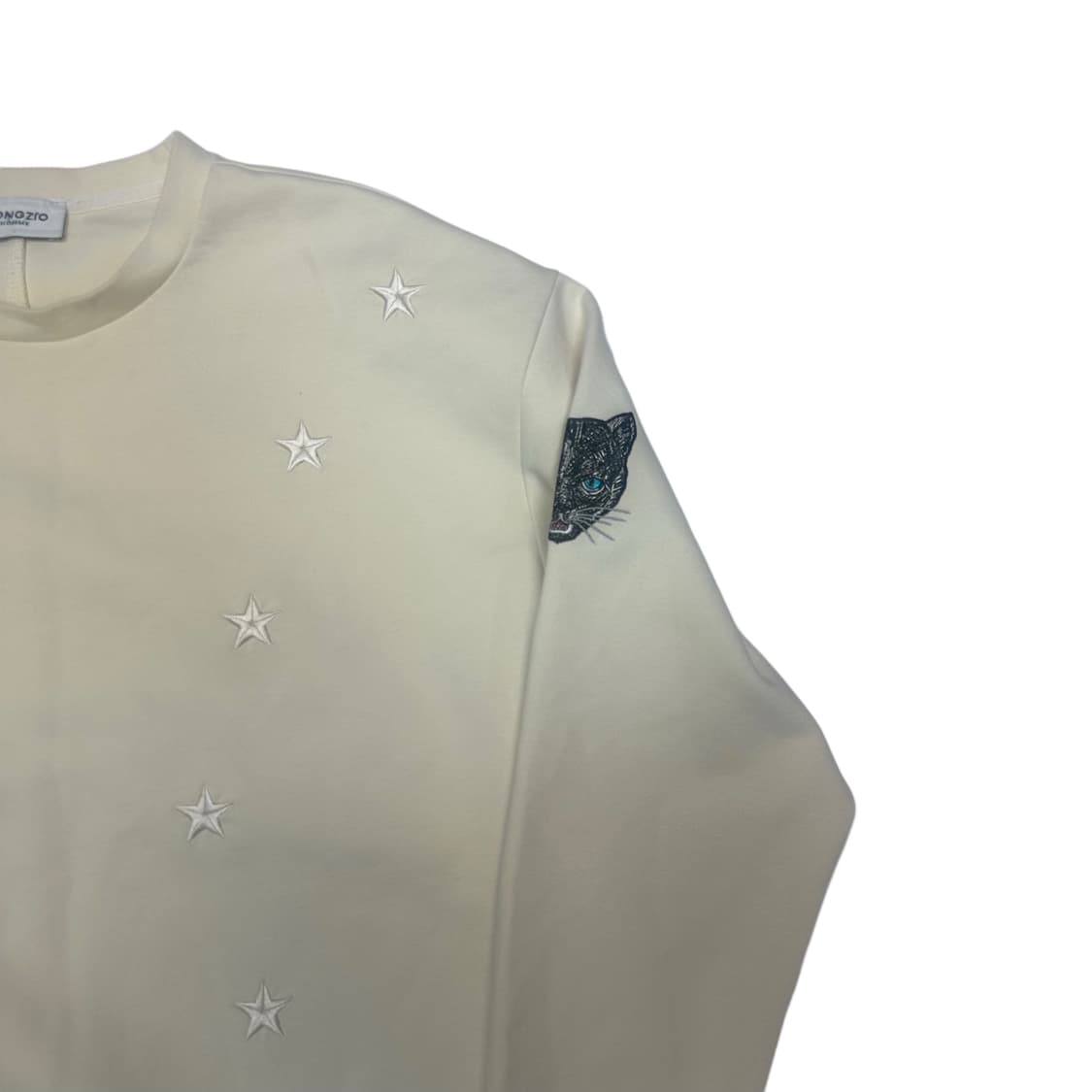 송지오옴므 스타 사이드로고 아이보리맨투맨 100 상품이미지2