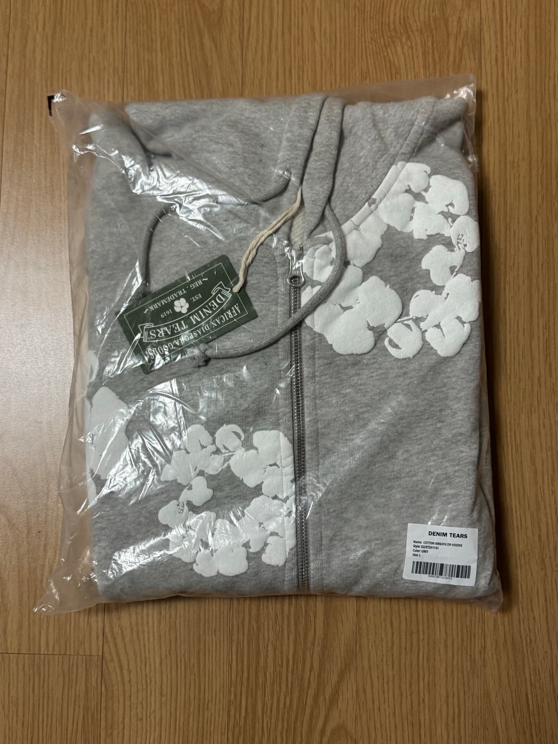 데님티어스 더 코튼 리쓰 후드 집업 그레이 L 상품이미지1