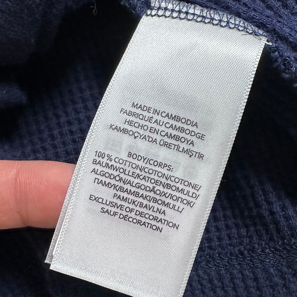 폴로 랄프로렌 네이비 와플 티  상품이미지6