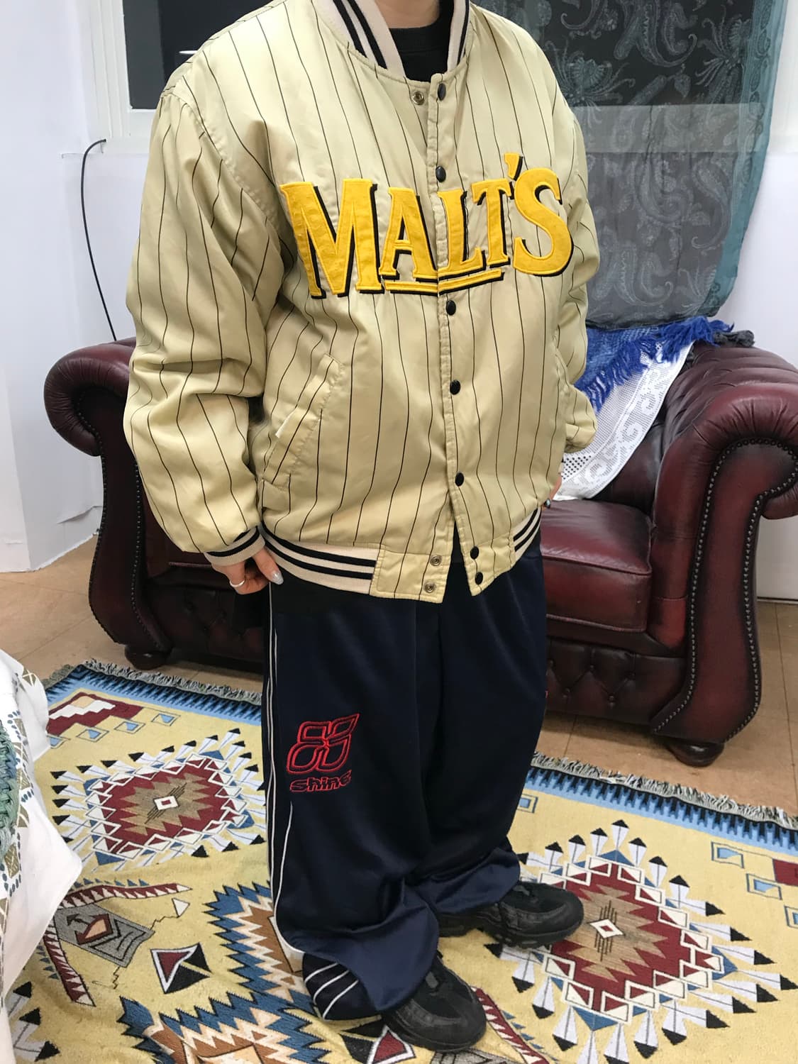 MALT’S 올드스쿨 리버시블 스트라이프 바시티자켓  상품이미지1