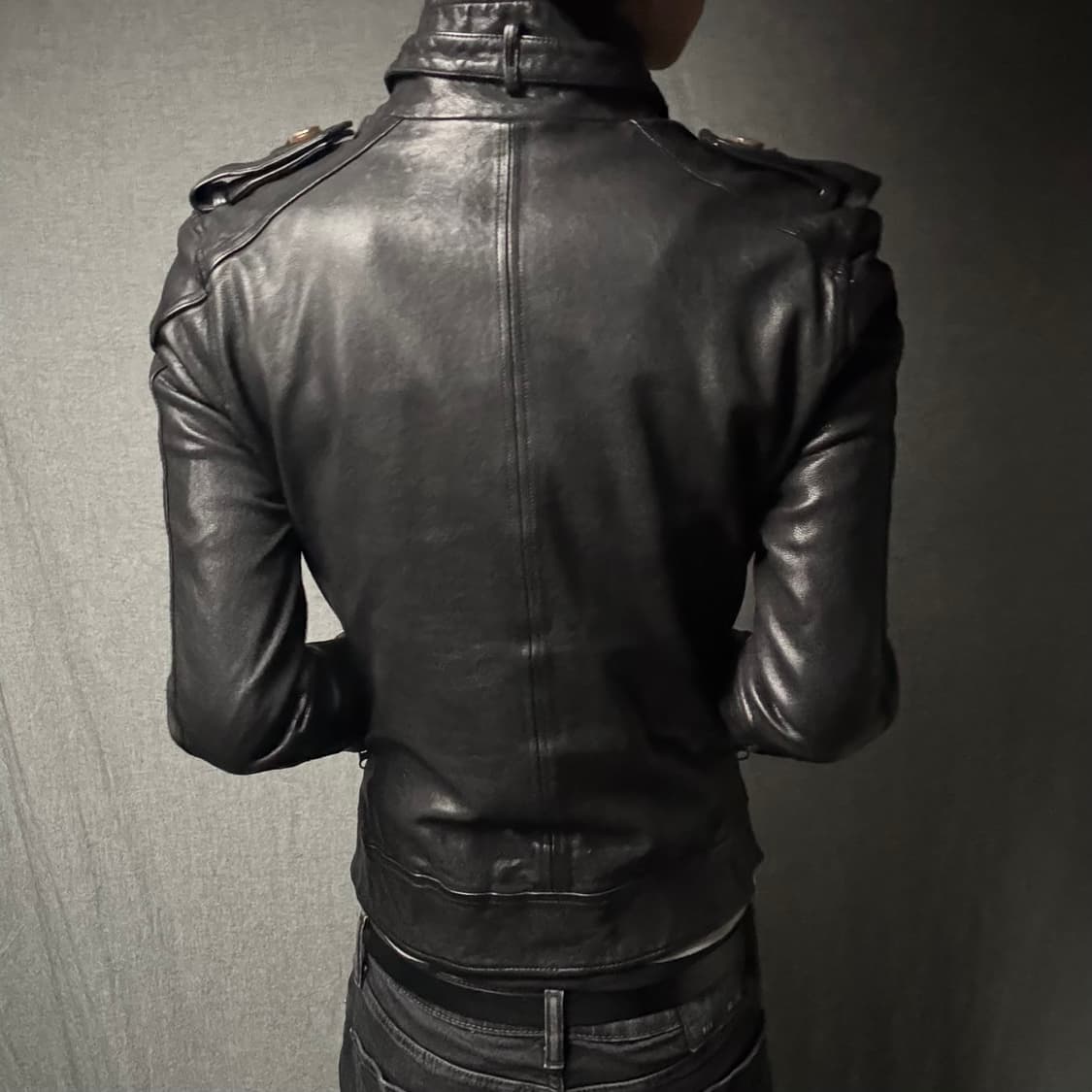 goat skin pocket leather jacket 상품이미지6