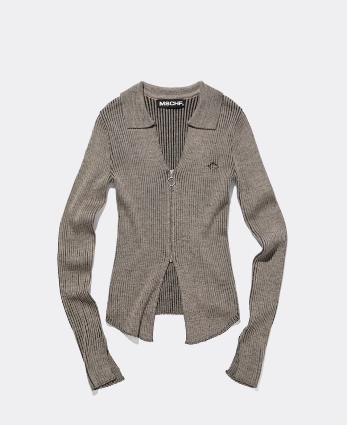 미스치프 투톤 니티드 셔츠 블랙 베이지 m  상품이미지1