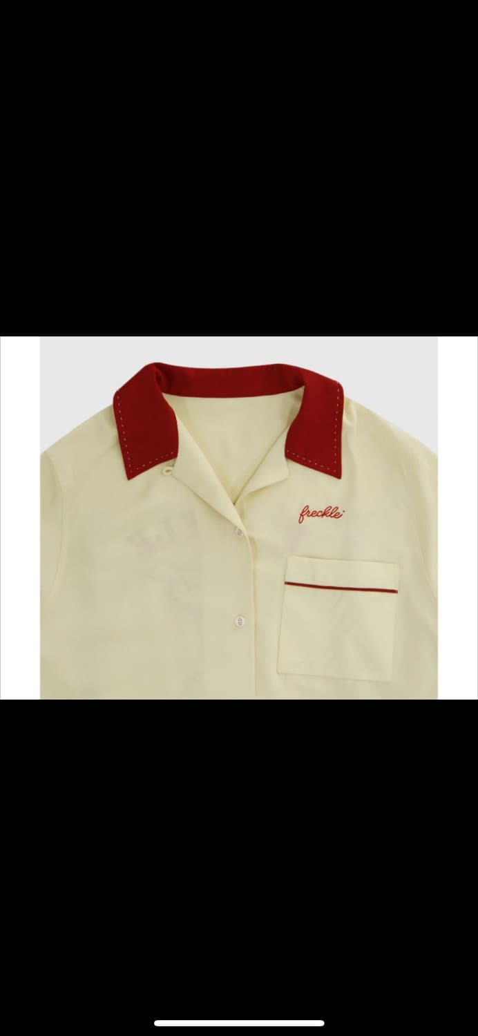 프레클 FRECKLE bowling shirt in yellow 상품이미지5