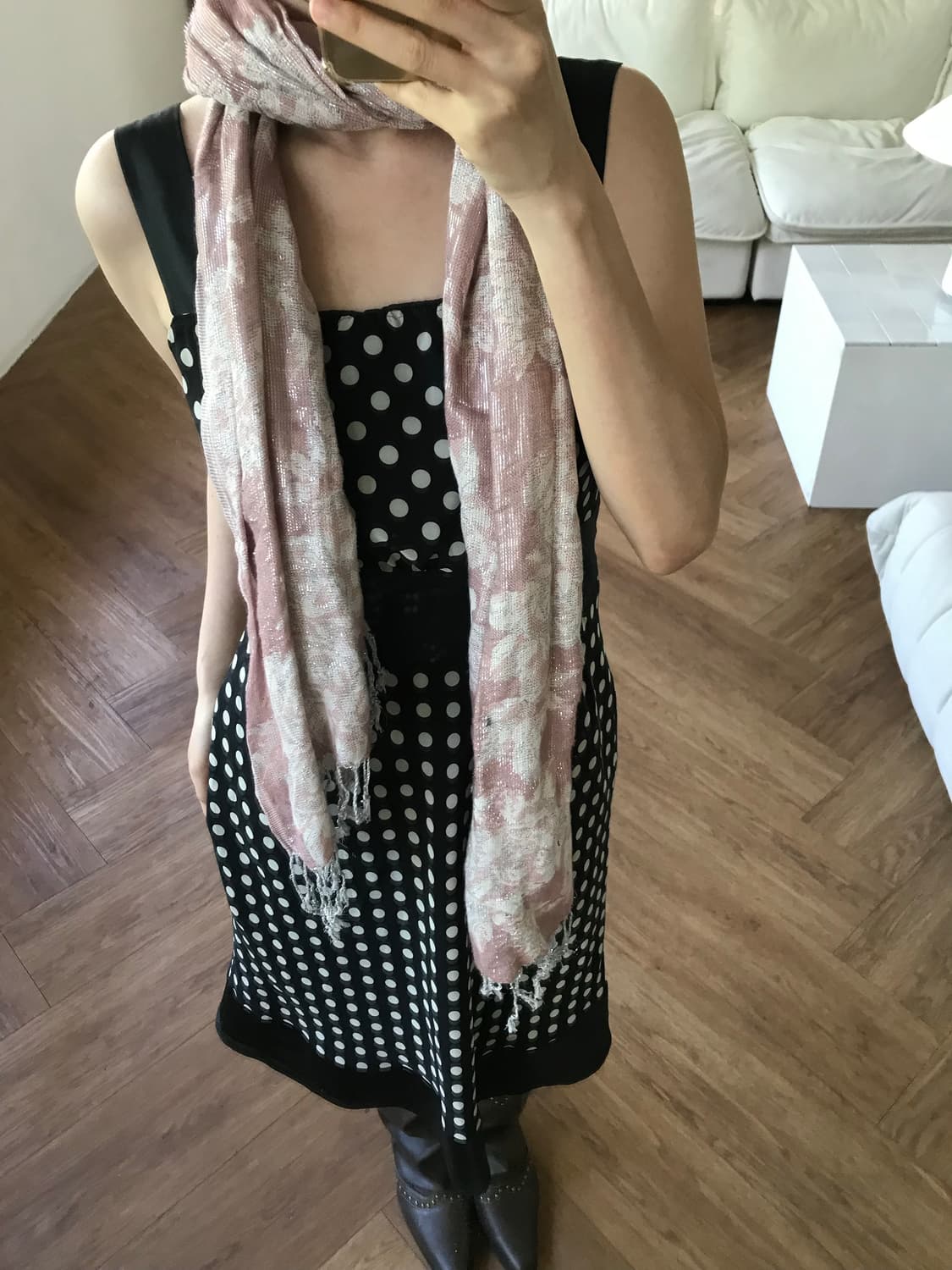 vintage pink scarf 상품이미지7