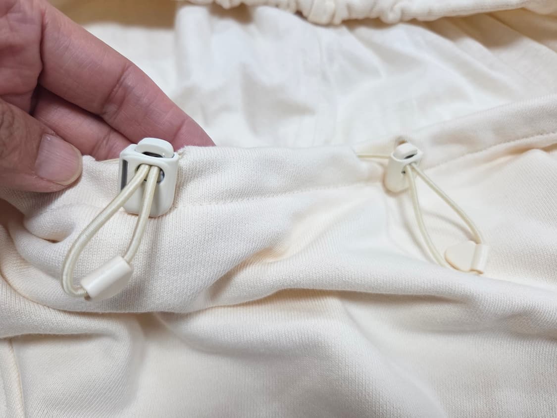 시스템(SYSTEM) 텍스쳐 블록 스트링 후드 티셔츠 프리사이즈 상품이미지6