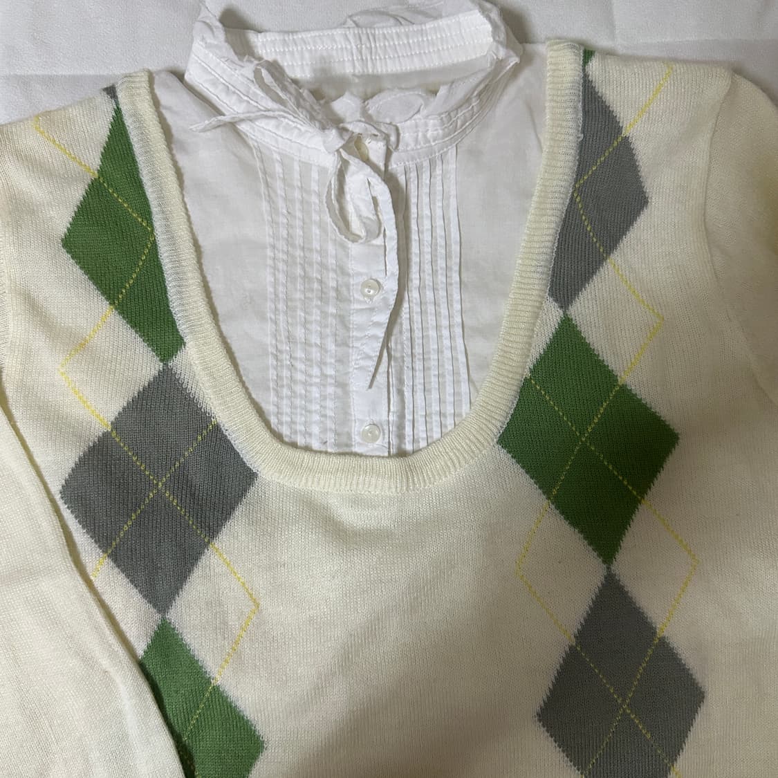 아가일 로걀 니트탑 상품이미지1