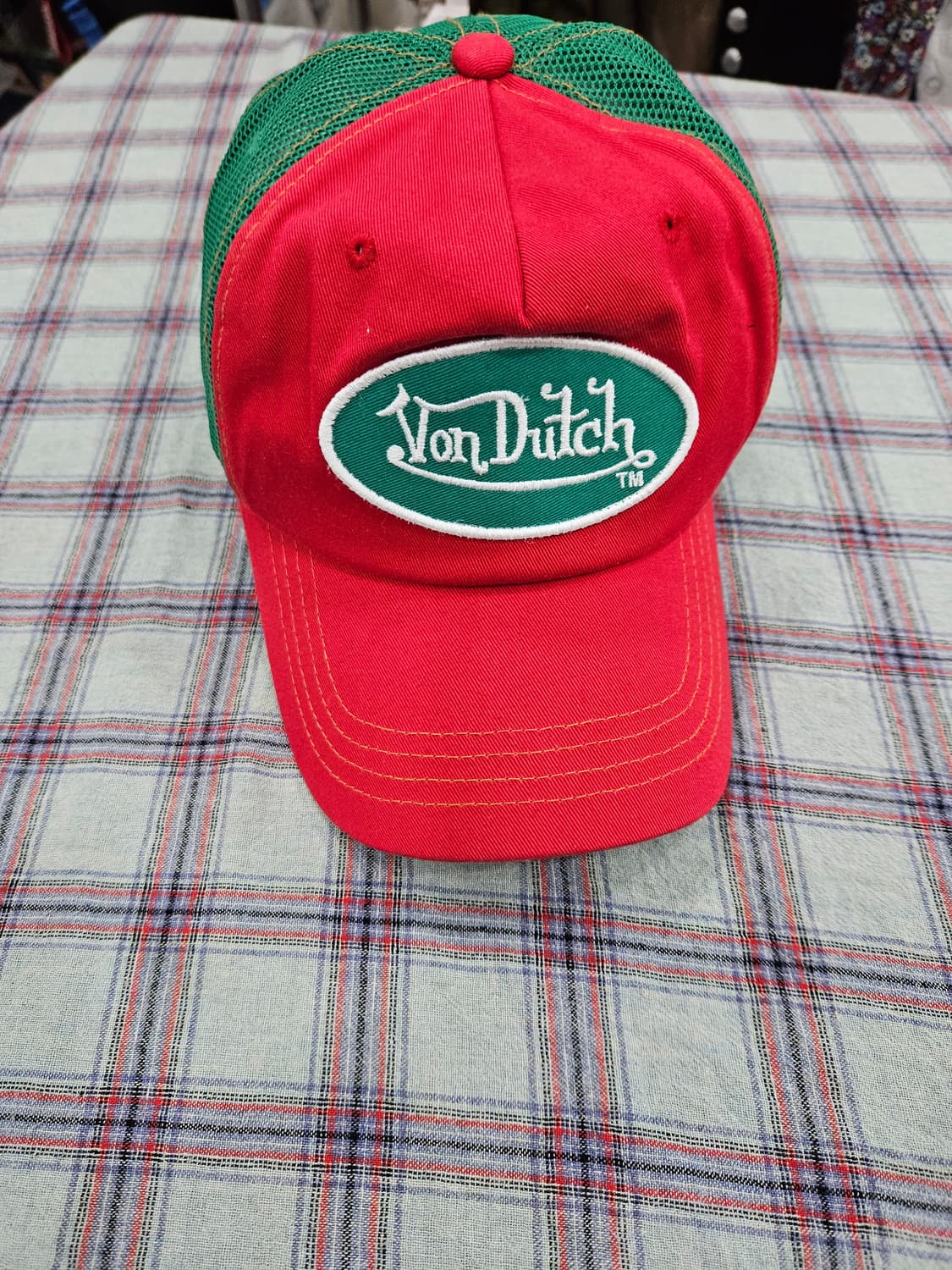 본더치(Von Dutch) 빨강/초록 메쉬캡 모자 상품이미지4