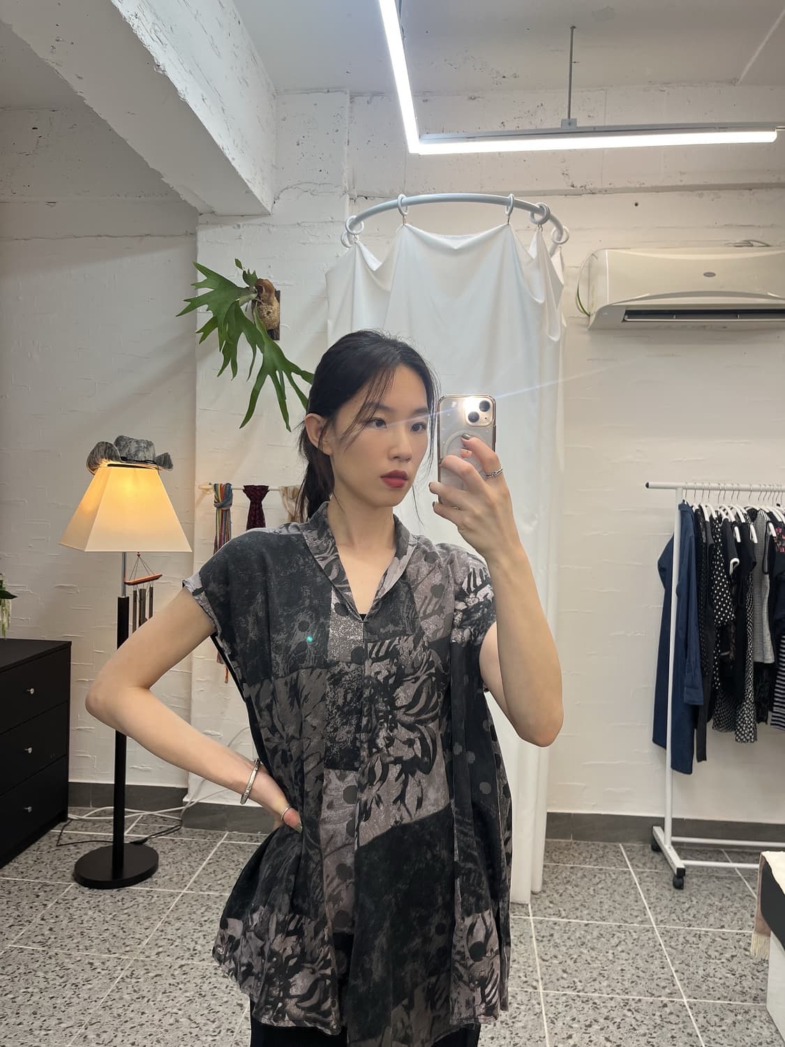 딥 빈티지 판초 슬리브리스 상품이미지3